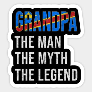 Grand Father Congolese Grandpa The Man The Myth The Legend - Gift for Congolese Dad With Roots From  Democratic Republic Of Congo Sticker